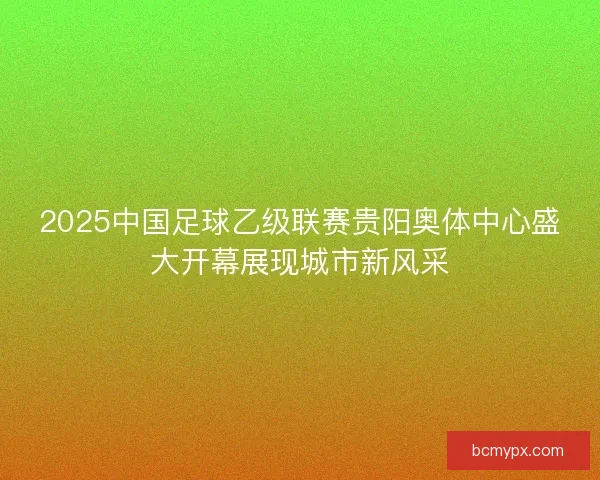 2025中国足球乙级联赛贵阳奥体中心盛大开幕展现城市新风采